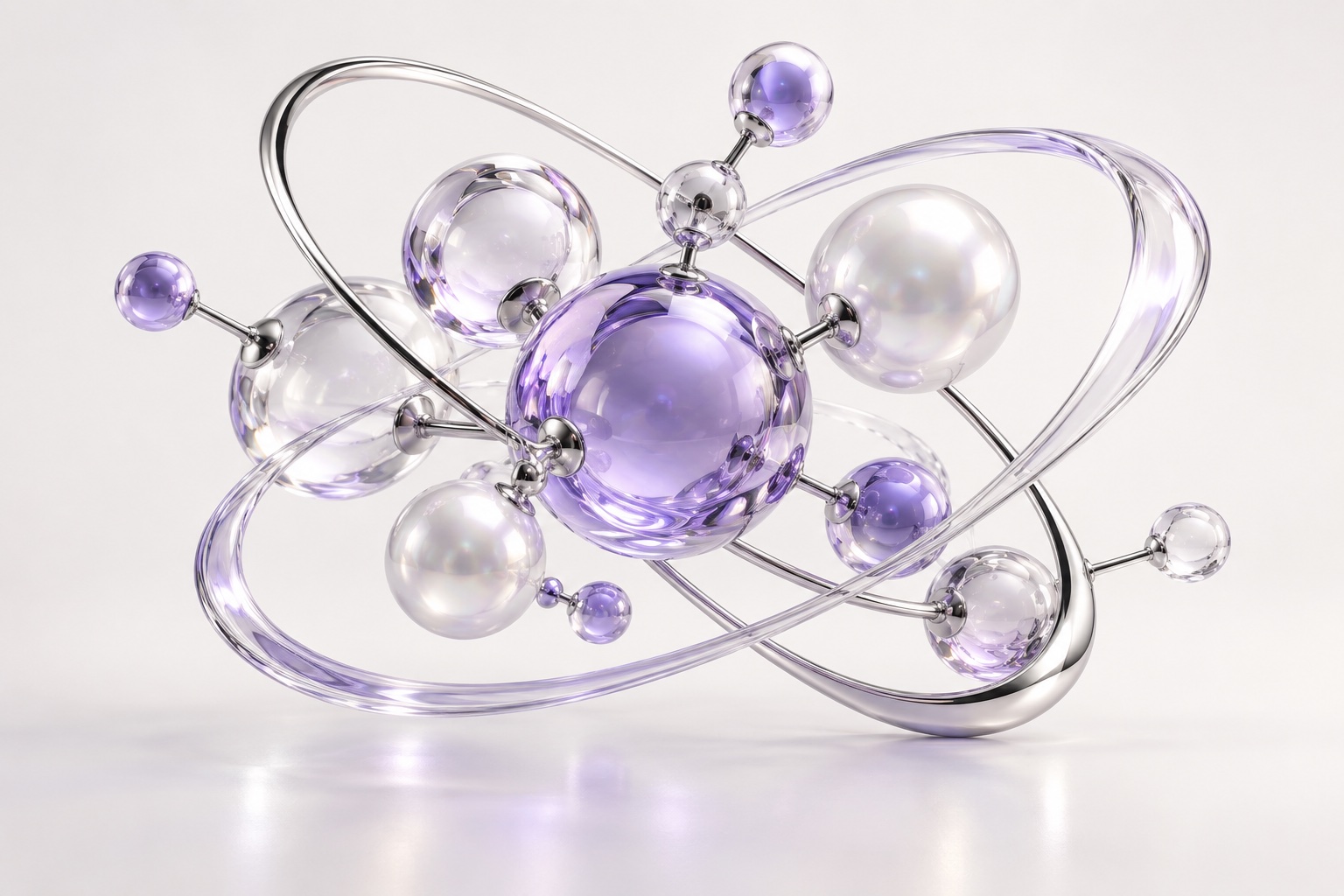 Original glass and ultraviolet molecular sculpture