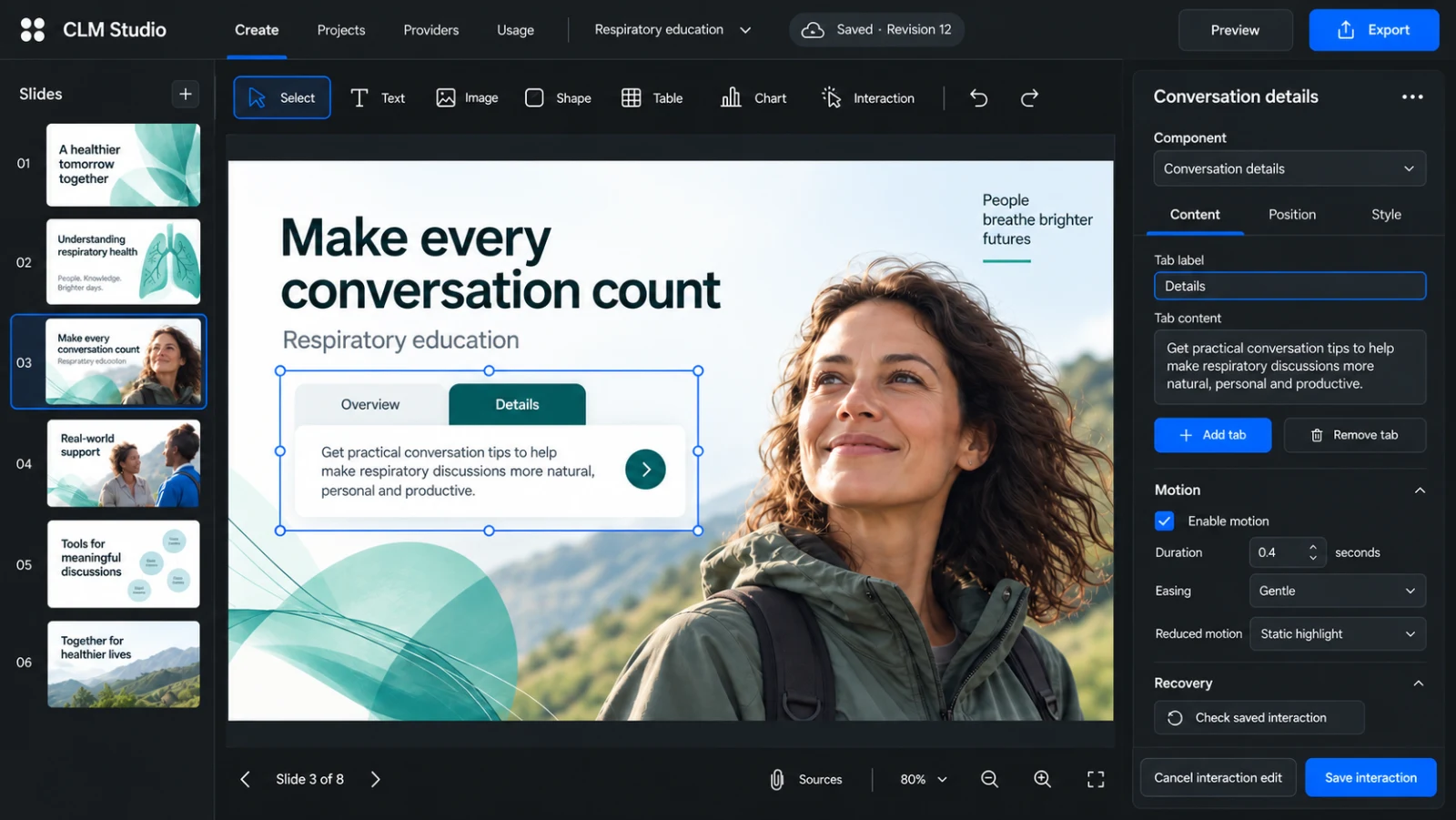 Product design concept of interactive CLM authoring
